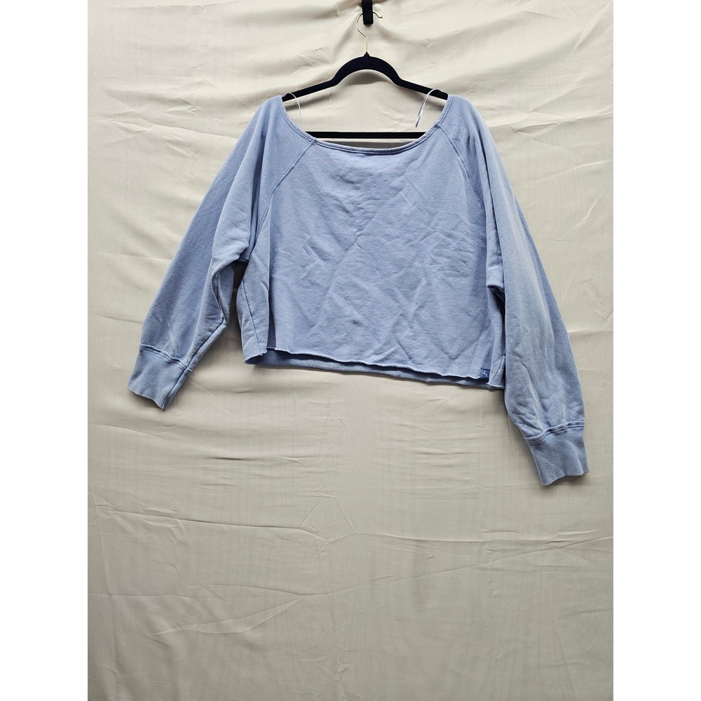 JoyLab Womens Pullover Sweatshirt Blueâ Cotton Blend Workout Size XL